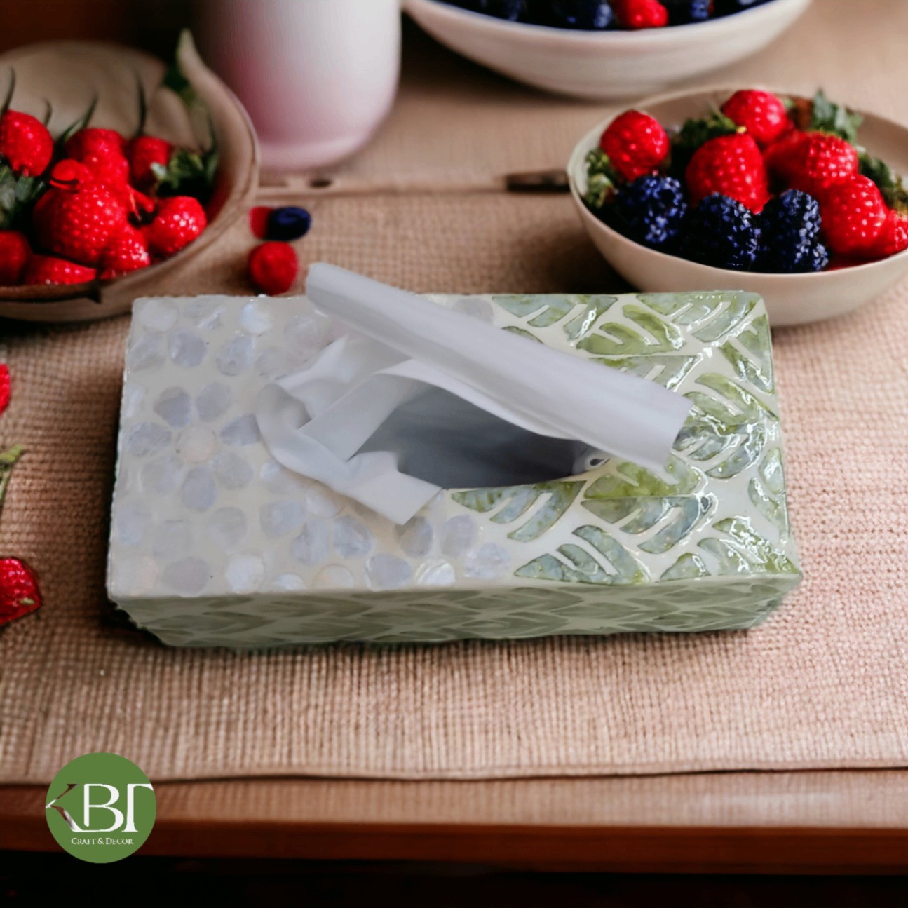 Mother-of-Pearl Inlaid Paper Box – Luxury Craftsmanship for Premium Markets