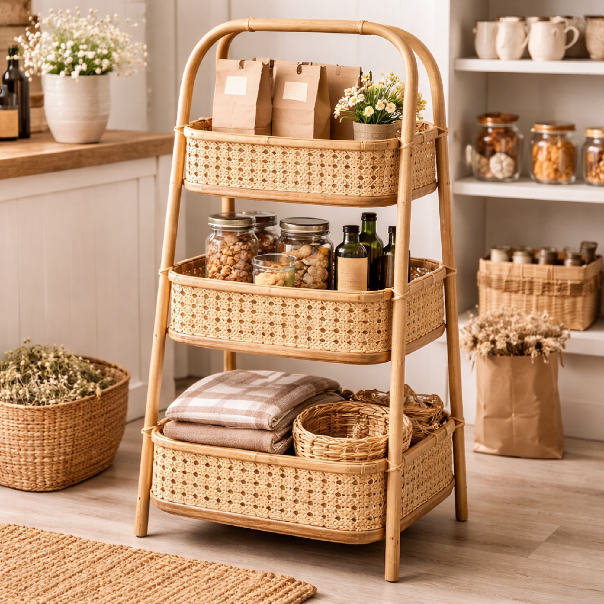 Vietnamese Rattan Woven Baskets & Shelves - Sustainable Storage Solutions for Global Markets
