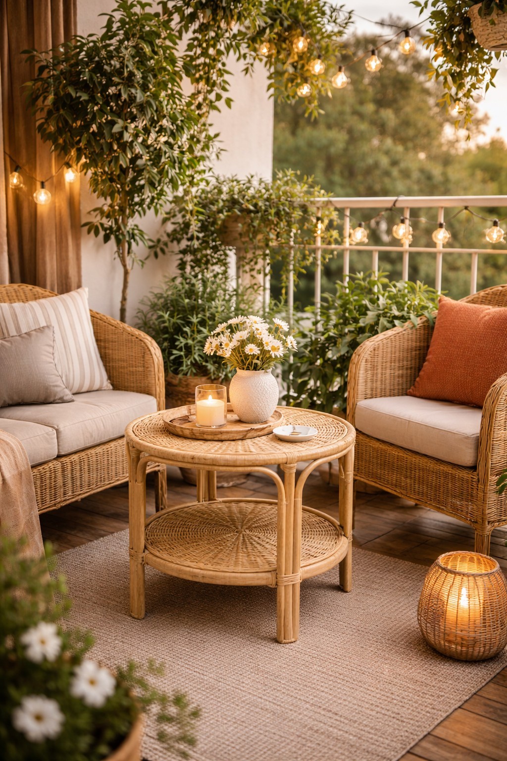 Premium Handcrafted Rattan Bamboo Table