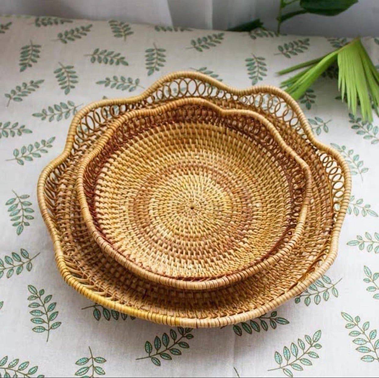 Rattan Woven Plate Natural Elegance for Stylish Table Decor