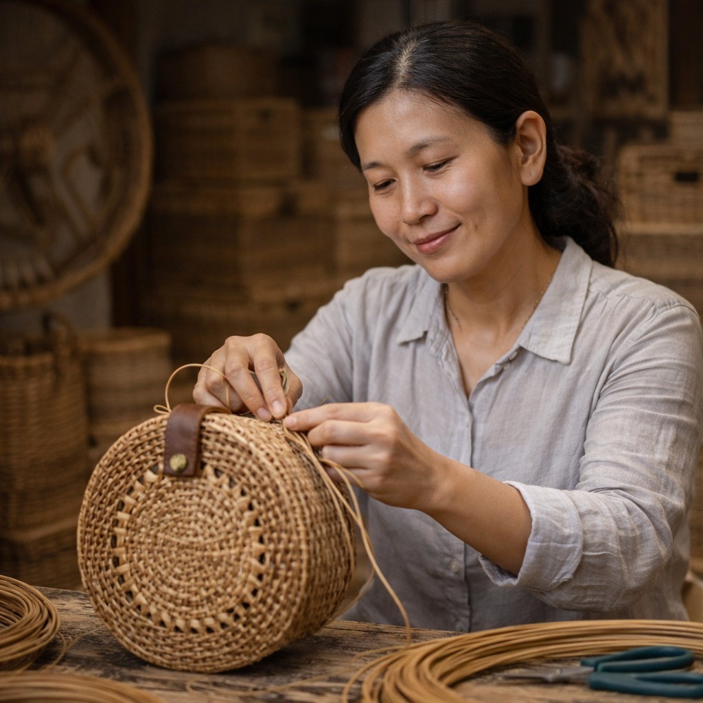 Vietnamese Rattan Handbags - Sustainable Craftsmanship for Global Fashion Markets
