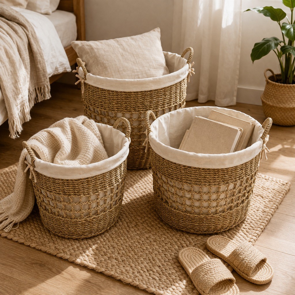 Vietnamese Rattan Woven Baskets & Shelves - Sustainable Storage Solutions for Global Markets