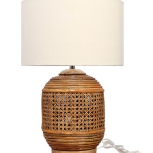 Rattan Bedside Lamp Natural Glow for Cozy Living