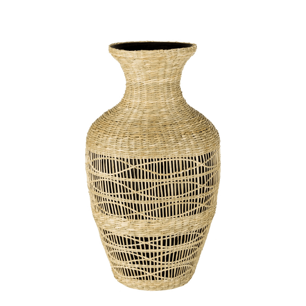 Handwoven Seagrass Vase – Natural Texture for Elegant Interiors