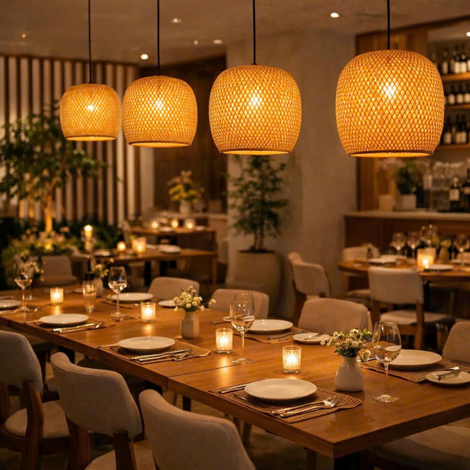 Rattan Pendant Lamp Natural Lighting for Elegant Interiors