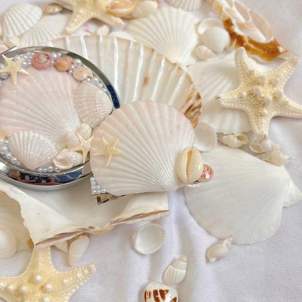 Mini Seashell Hand Mirrors: Artistic, Elegant & Handcrafted Accessories from Vietnam