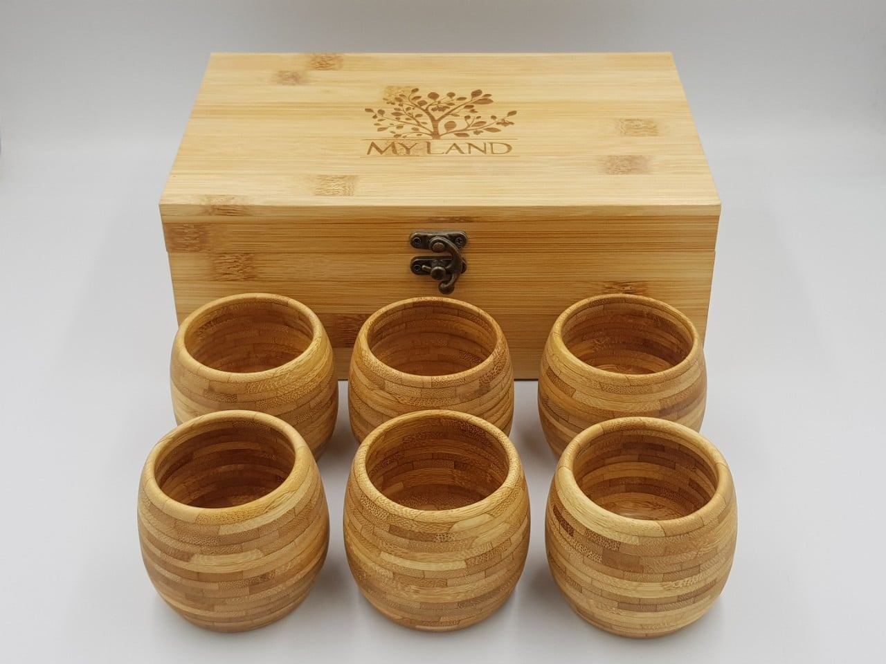 Bamboo Cup Set Eco Friendly Drinkware for Modern Living