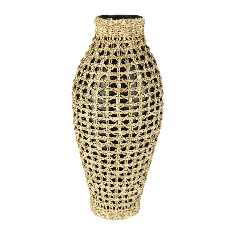 Handwoven Seagrass Vase – Natural Texture for Elegant Interiors