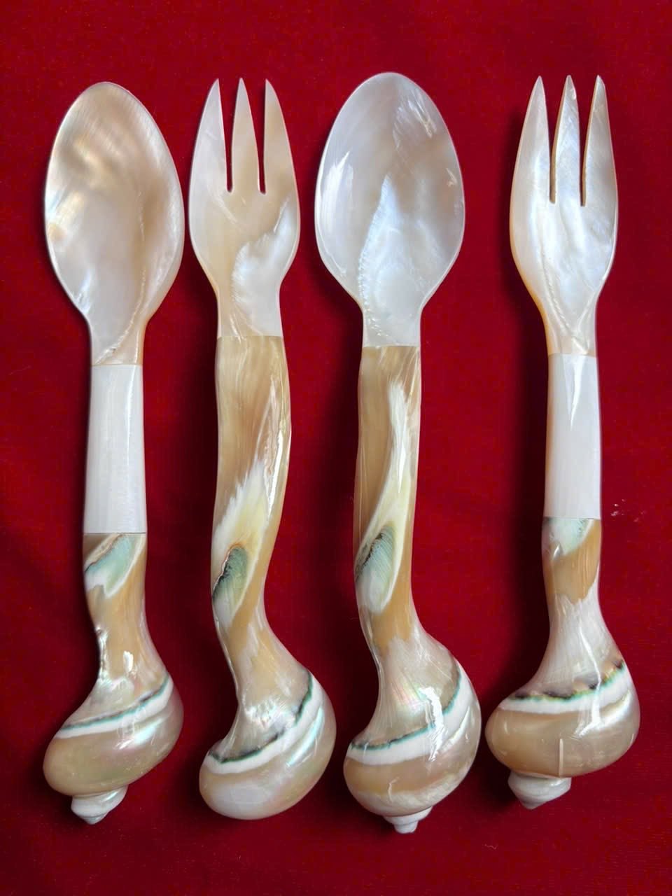 Mother-of-Pearl Spoons & Forks: Artistic and Refined Handcrafted Tableware from Vietnam