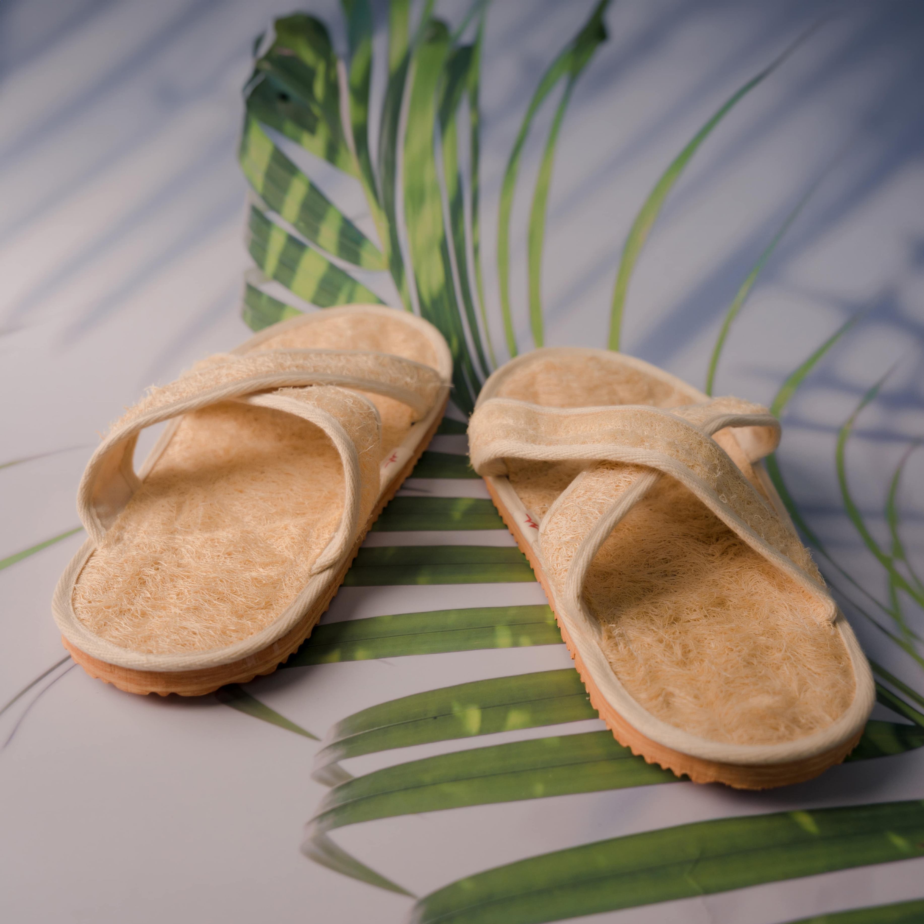 Natural Loofah Foot Massage Slippers Perfect for Beach and Summer Lifestyle