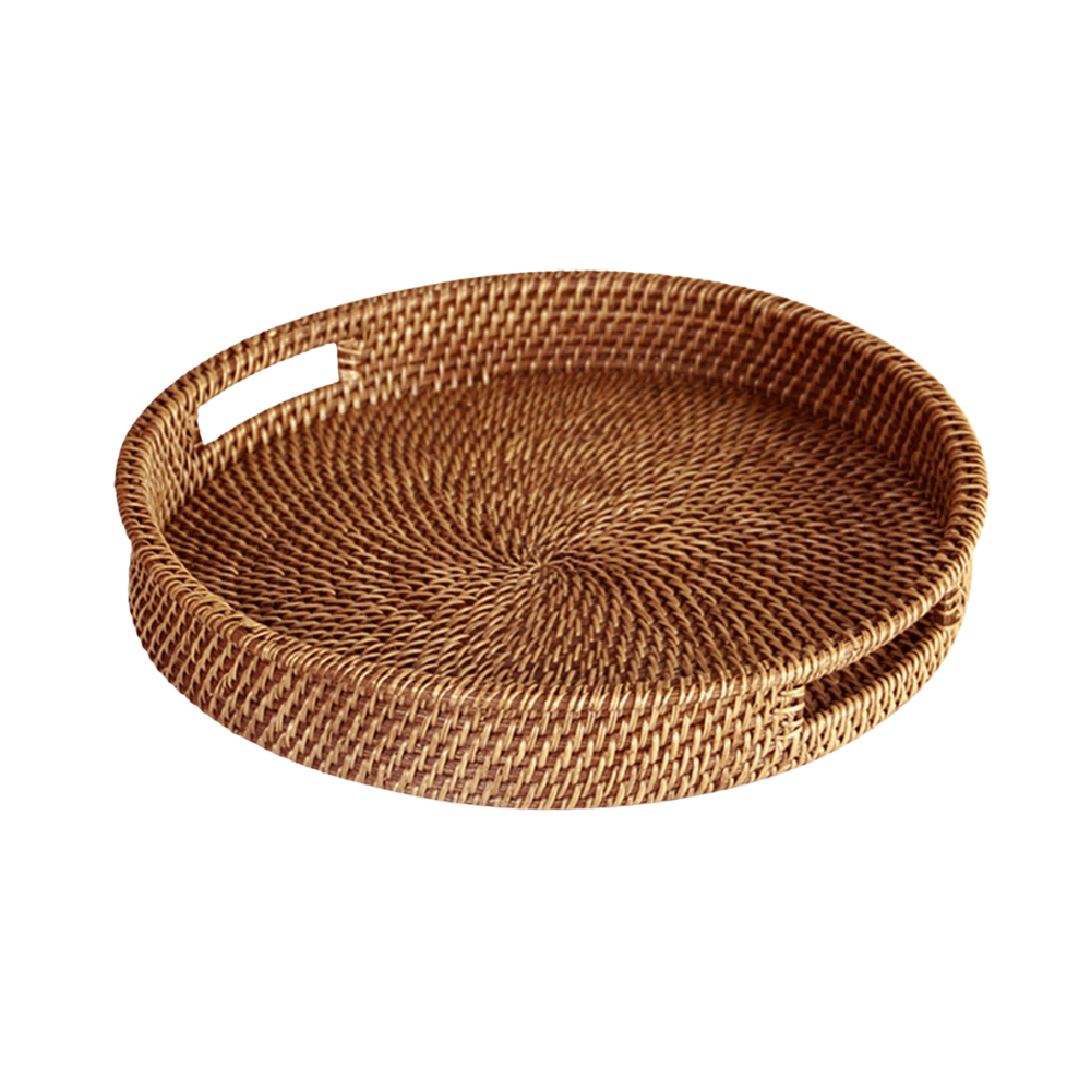 Rattan Decorative Table Tray Vietnam Woven Craft for Elegant Living