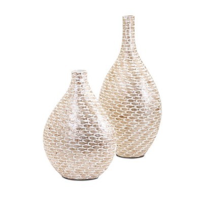 Mother of Pearl Inlaid Vase Luxury Craft for Elegant Home Decor