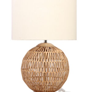 Rattan Bedside Lamp Natural Glow for Cozy Living