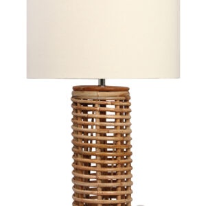 Rattan Bedside Lamp Natural Glow for Cozy Living